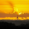 Sonnenuntergang vor dem Funkturm bei Tecklenburg