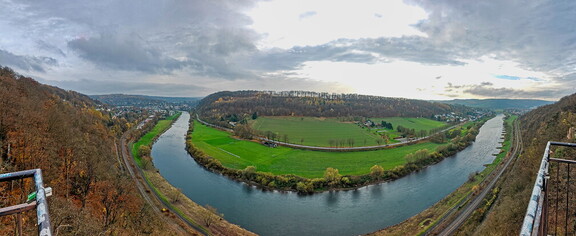 Teuto/Weser-Tour: Panoramablick vom Weser Skywalk