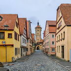 Bayerntour: Rothenburg o.T., die Klingengasse mit dem Klingentor